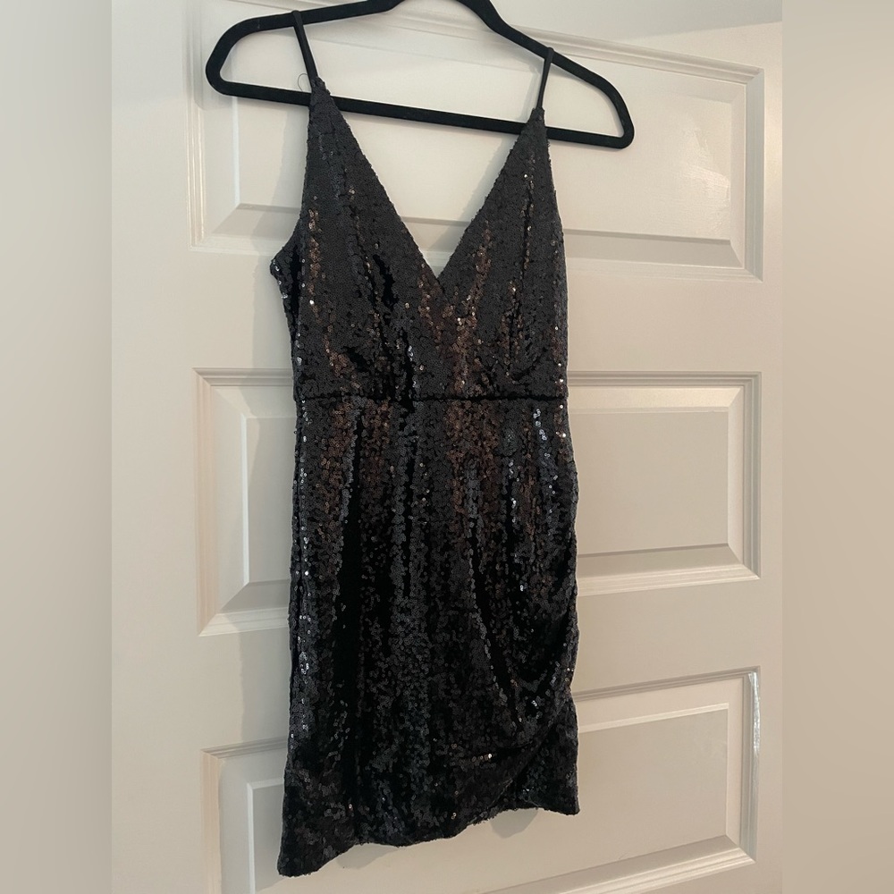 Black Sequin Dress